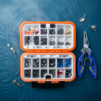 255 Pieces Lure Tackle Box Organized Compartments Fishing Tackle Box Kit