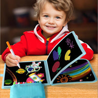 Foldable Chalkboard Book Waterproof Erasable Drawing Pad Portable for Home