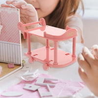 Dollhouse Kitchen Trolley Realistic Model Pretend Play Toy for Children