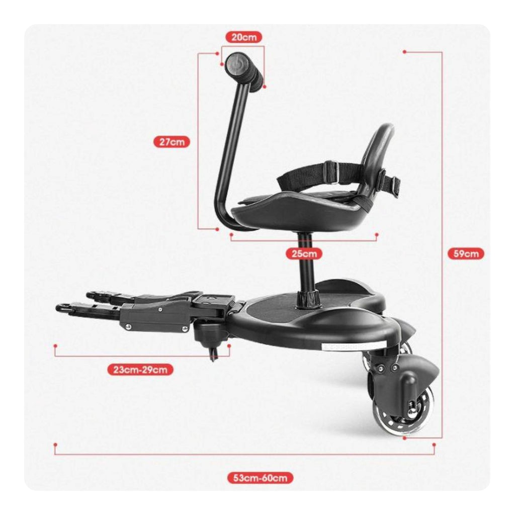 Stroller Board with Seat Portable Sit and Stand Stroller Board Foldable