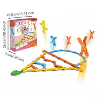 Jumping Toppling Tile Toy Toppling Tile Clip Toy Smooth Edges Stacking Game for Students
