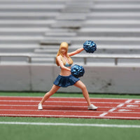 1:64 Cheerleader Figure Dynamic Pose Miniature Cheering Squad Model for Dioramas