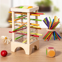 Wooden Stick Insert Game Hand Eye Coordination Wooden Stick Game for Home, Kids
