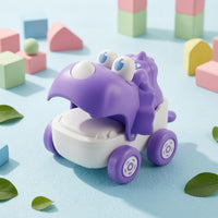 Pull-String Toy Car Open Mouth Dinosaur Toy Car Mini Size