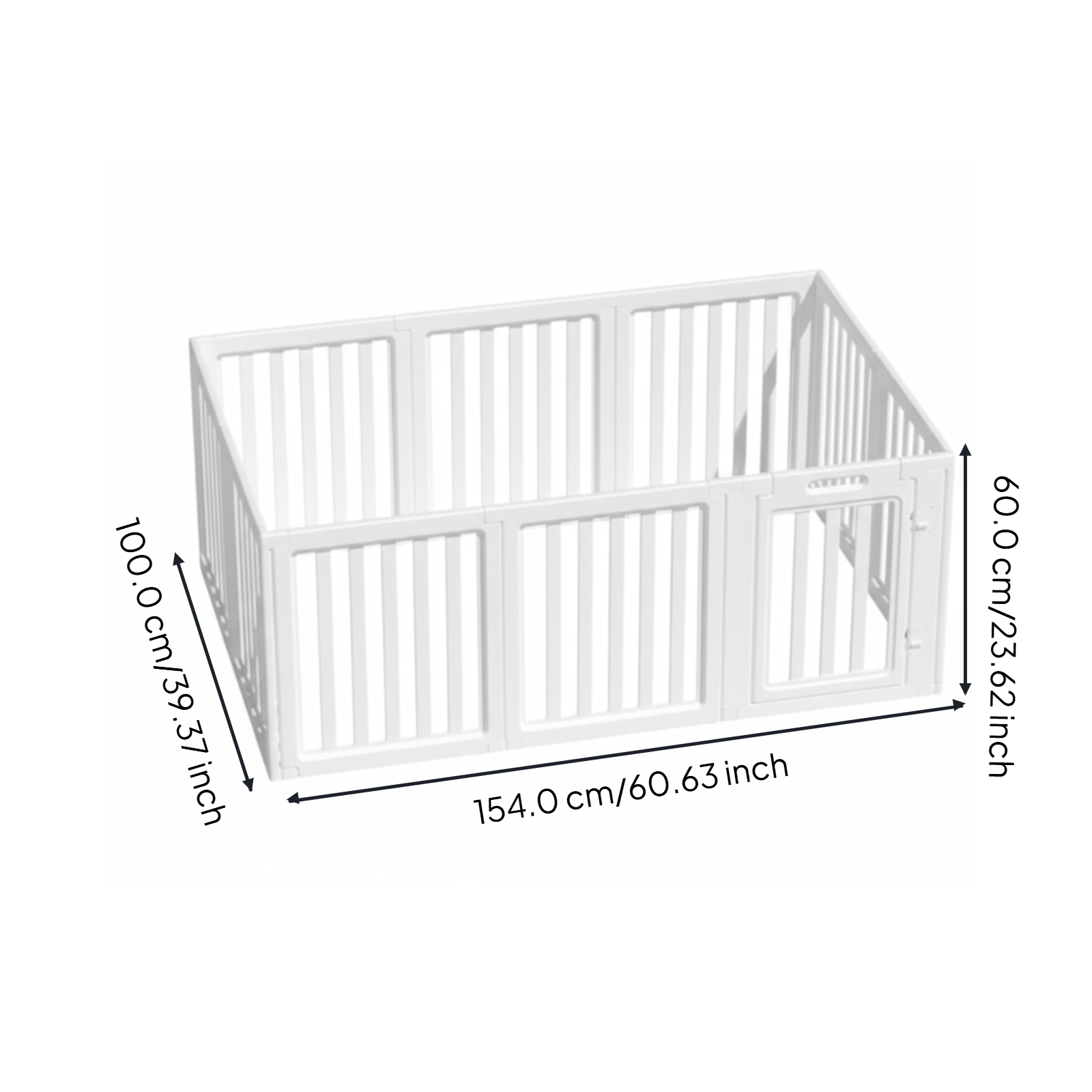 Expandable dog playpen, easy setup