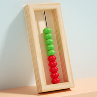 Single-Row Abacus Educational Horizontal Abacus Smooth Sliding Beads Bead Counter Toy for Preschoolers, Classroom