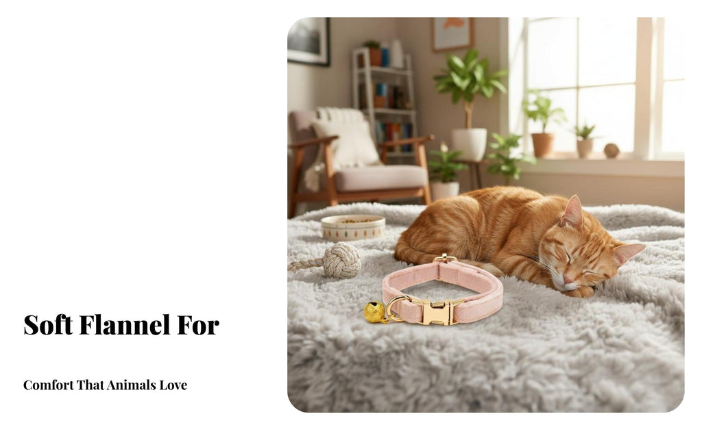 Soft Material Velvet Kitten Collar with Bell Lightweight Kitten Bell Collar for Kittens, Puppy Owners, Daily Wear, Indoor Use, Photo Shoots