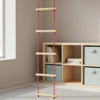 Wooden Rope Ladder Sturdy Rope Ladder Non-Slip Grip for Preschoolers
