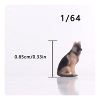 1/64 Scale German Canine Figure 3D Printed Tiny Dog Statue Realistic Design
