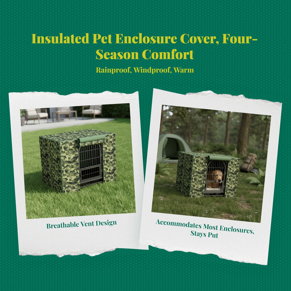 Waterproof Outdoor Dog Kennel Cover, Windproof, Insulated