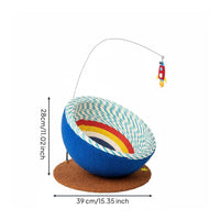 Feline Scratcher Bowl Long-Lasting Feline Scratching Bowl Safe And
