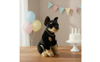 Doberman Stuffed Toy Cuddly Doberman Stuffed Creature Lifelike for Children