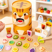 Chopstick Training Toy Realistic Look Wooden Feeding Toy Long-Lasting