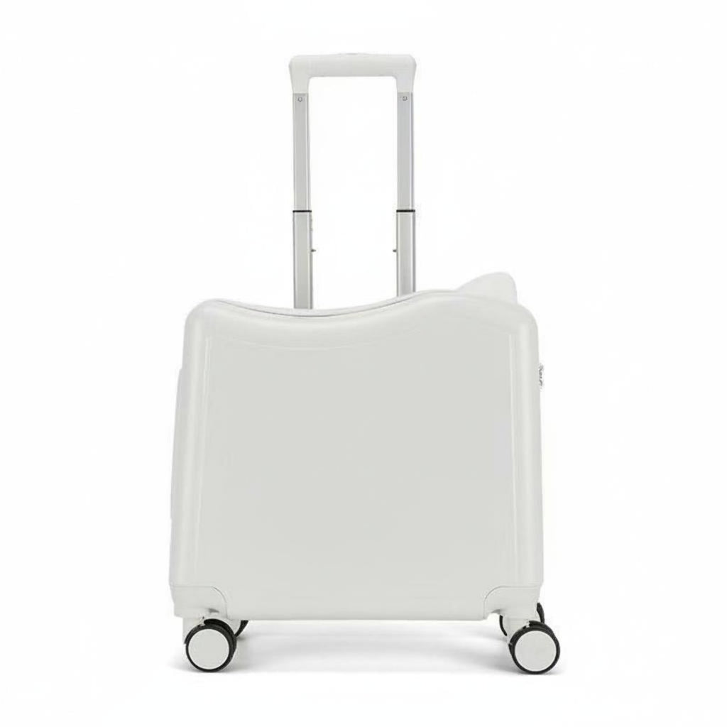 Sit-on Suitcase Rotating Wheels Sit-on Trolley Case Lightweight Kids Rideable Luggage for Young Children, Vacation, Airport