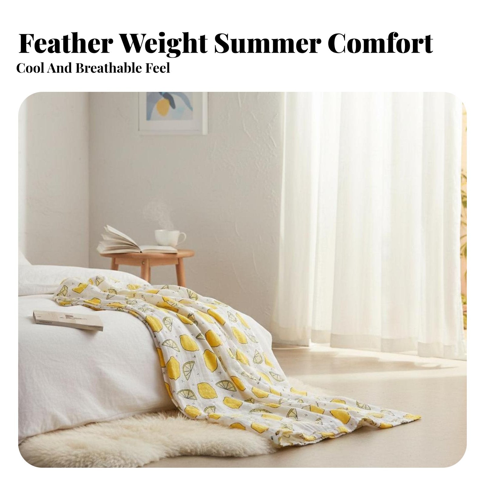 Double-Layer Printed Coverlet Breathable Towel Blanket Absorbent for Summer Use