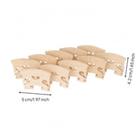 10 Pieces wood Violin Bridge Easy to Shape String Instrument Part Good Acoustics & Composition Accessory