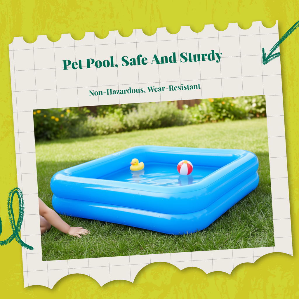 Leak-Resistant Animal Pool, Easy Clean, Portable Bowl