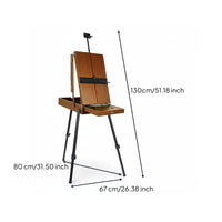 Aluminum Easel Box Foldable Portable Easel Box Adjustable for Outdoor Sketching