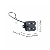 Black Dual Coil Pickup High Output 2 String Guitar Pickup Open Musical Style Accessory for Repair