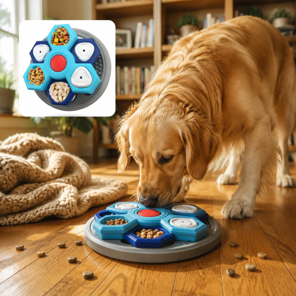 Rotating Treat Puzzle Slow Eating Dog Puzzle Feeder Boredom Breaker Interactive Pet Feeder for Dogs