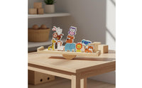Woodland Creature Balance Blocks Cognitive Development Wooden Creature Stacking