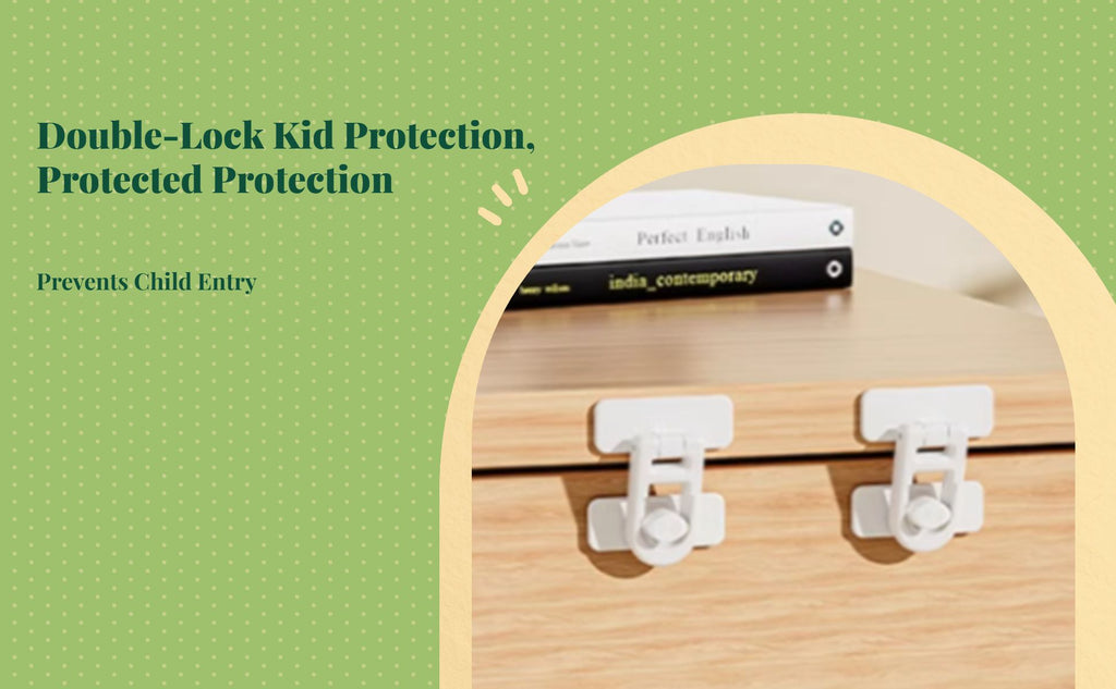 Toddler Protection Lock, No-Drill Cabinet Latch, Infant protective Drawer Lock, sticky, Multi-Purpose, Easy to Install