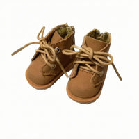 Doll Ankle Boots Ribbed Sole Miniature Footwear Realistic Design