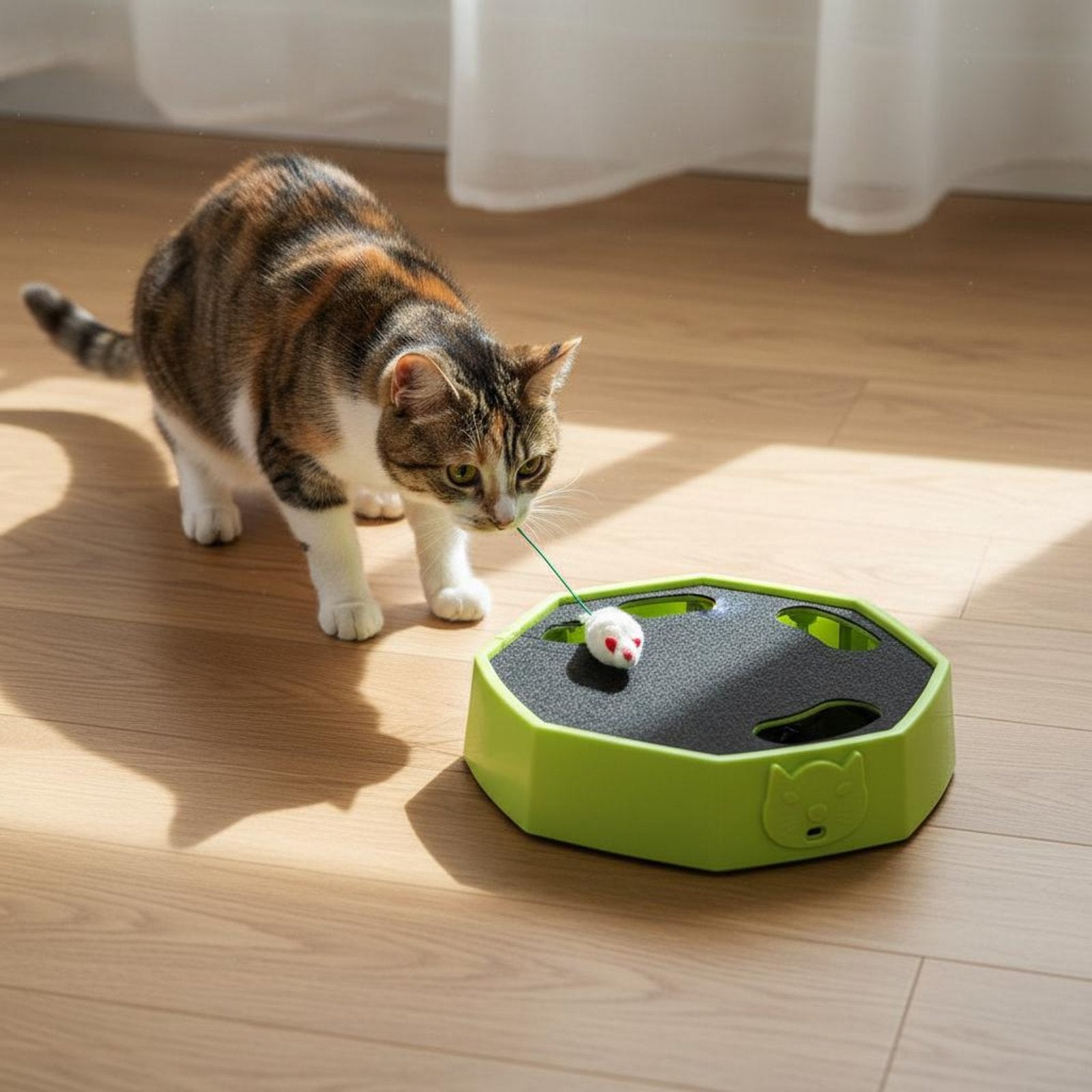 Automatic Chase Toy Relieves Boredom Electric Feline Teaser for Kittens