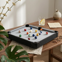 Mini Tabletop Billiard Table Compact Tabletop Pool Table Textured Exterior