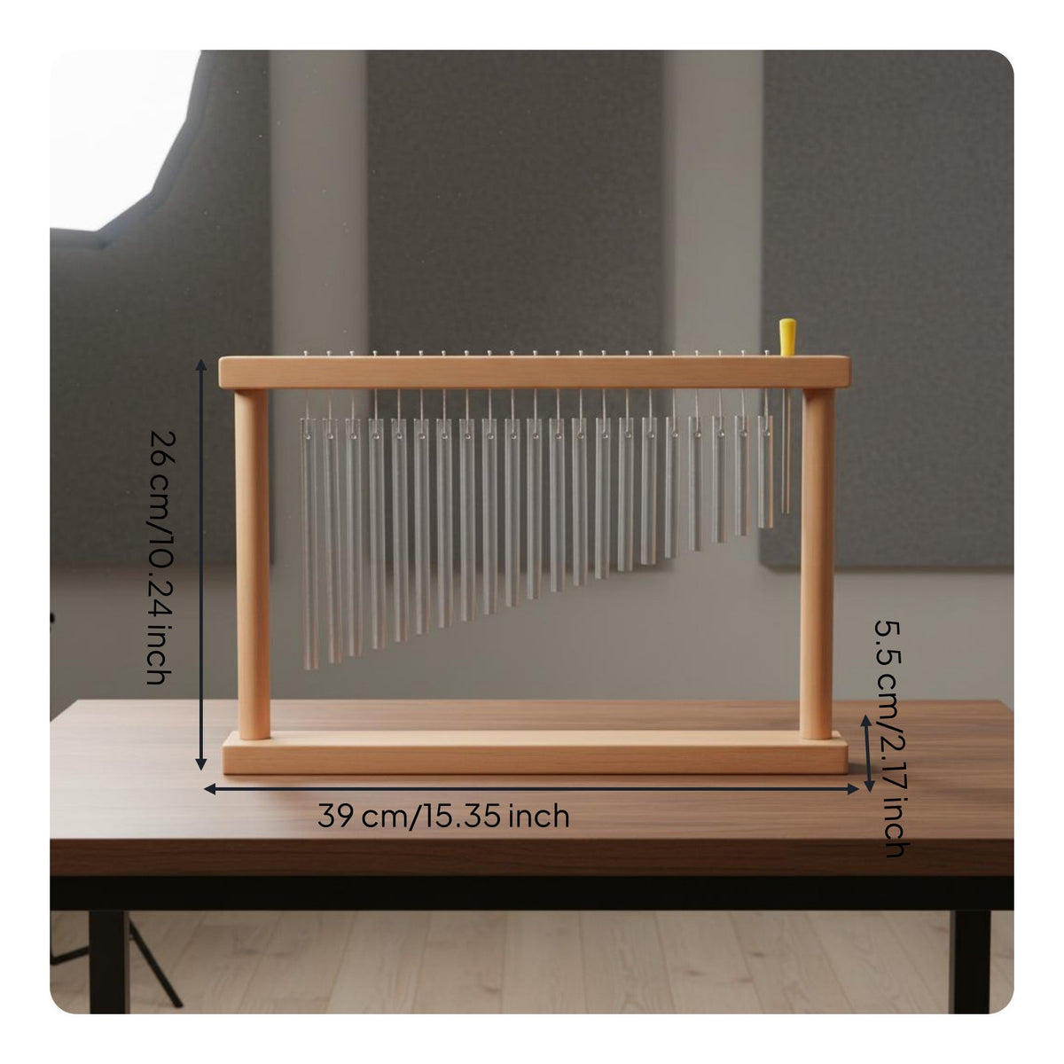 20 Tone Bar Chimes Crisp Sound Tabletop Chime Tree Long Sustain for Music Class