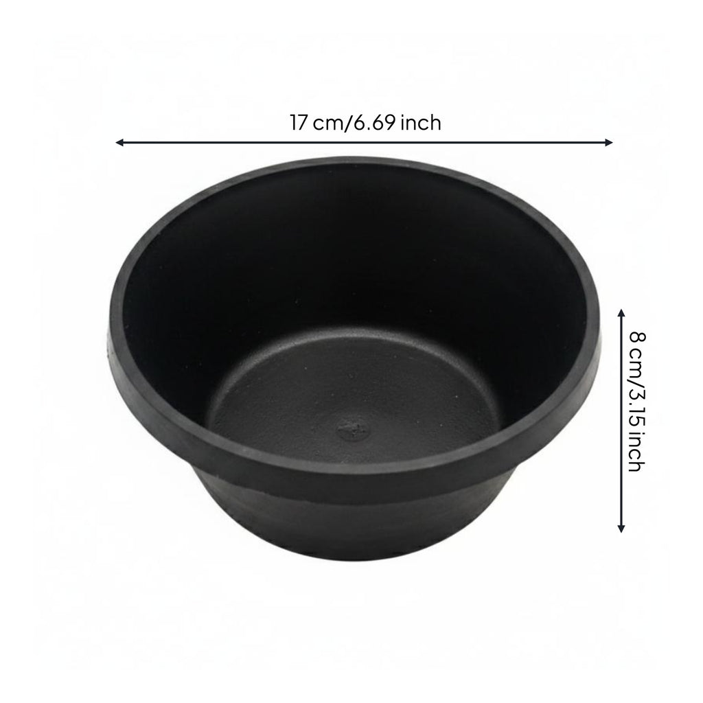 Rubber Feed Pan Pet Bowl Textured Pet Feeding Bowl Tapered Base