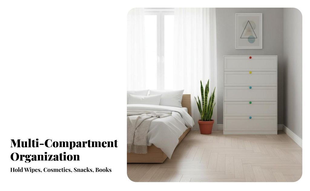 Upright Drawer Unit Formaldehyde-without 5-Drawer Upright Cabinet Large Capacity Minimalist Design for Homeowners, Office