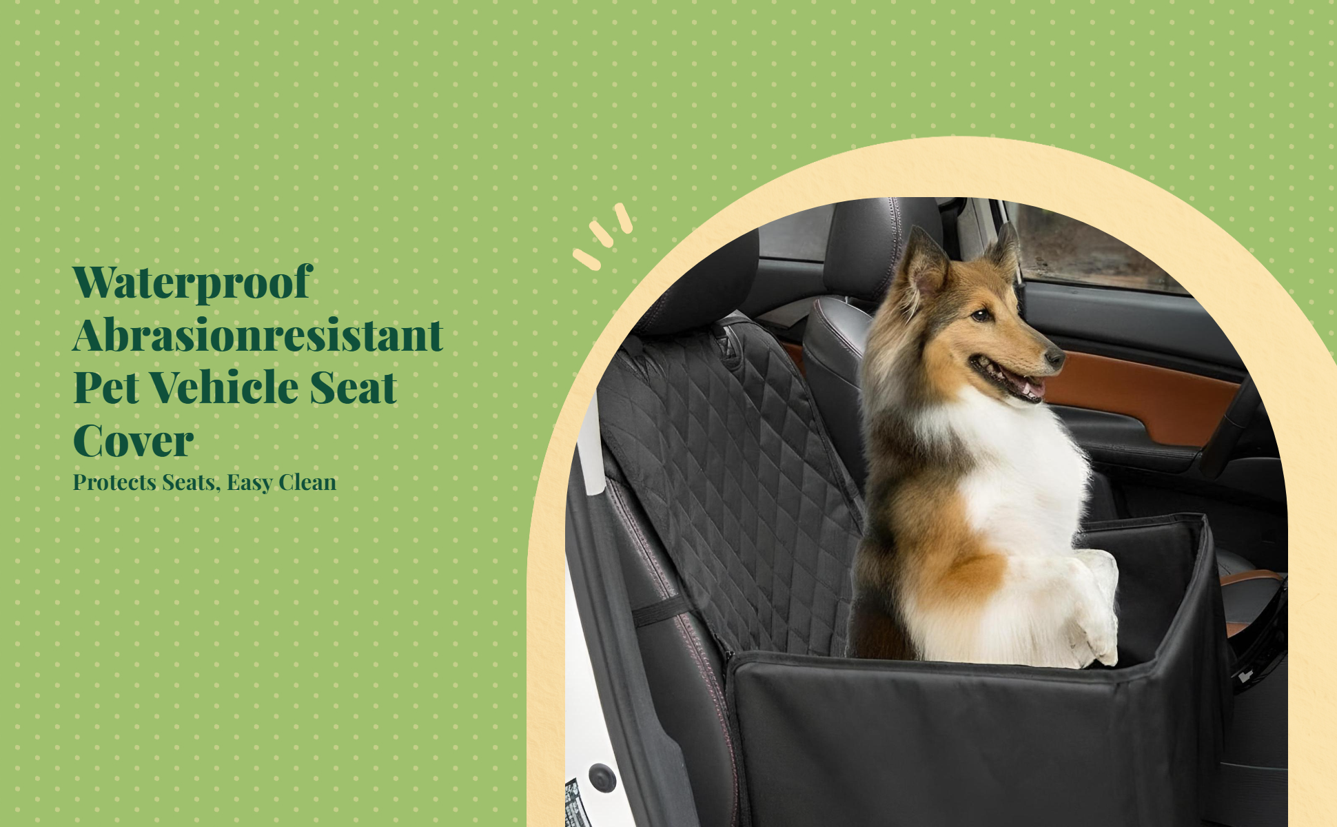Waterproof dog car seat cover fits most