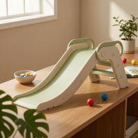 Foldable Indoor Slide Built in Handholds Children'domestic Slide Smooth Sliding Surface