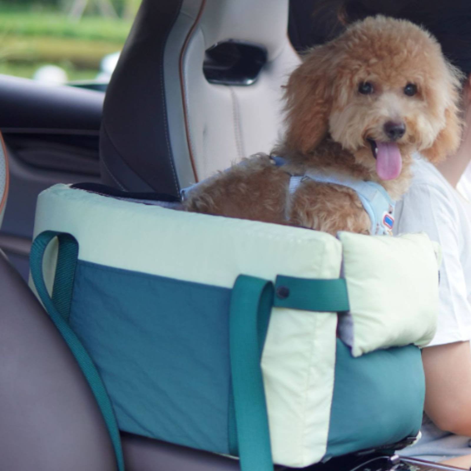 Middle Console Pet Carrier Removable and Washable Car Console Dog Seat