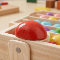 Wooden Tray Ball Game Raised Sides Learning Toy Hand-Eye Coordination