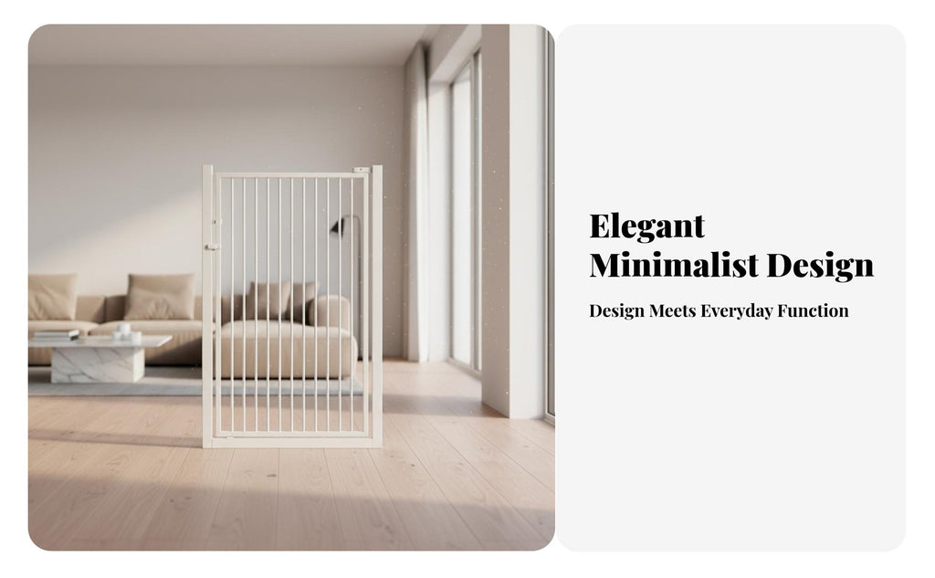 Adjustable Width Pressure-Mounted Pet Gate Drill-without Drilling Installation Pressure-Mounted Swing Gate Narrow Bar Spacing Indoor Fence Extendable Height for Cat Owners, Families, Renters, Indoors, Doorways, Hallways, Stairways
