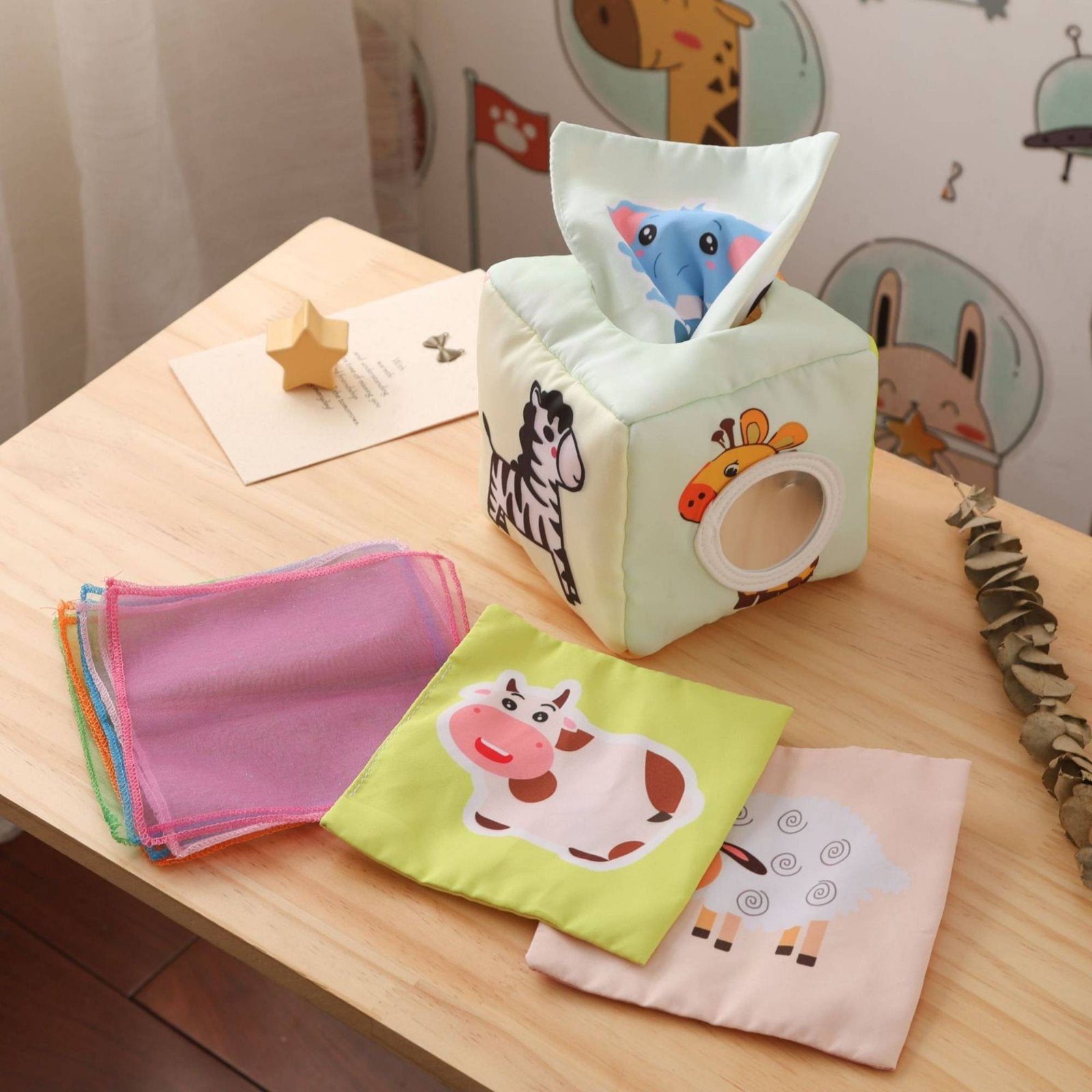Tissue Box Toy Waterproof Baby Tissue Box Toy Material for Car, Kids
