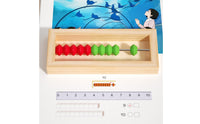Single-Row Abacus Educational Horizontal Abacus Smooth Sliding Beads Bead Counter Toy for Preschoolers, Classroom