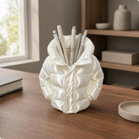 Puffer Jacket Pen Holder Desktop Jacket-Shaped Pen Holder Cute Design