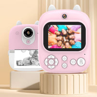 Kids Instant Camera Multifunctional Twin Lens Print Camera Thermal Printing