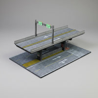 1:64 Scale Elevated Bridge Diorama Scene Realistic Assembly Overpass Model Car Display Case Photography Background for Room Decoration