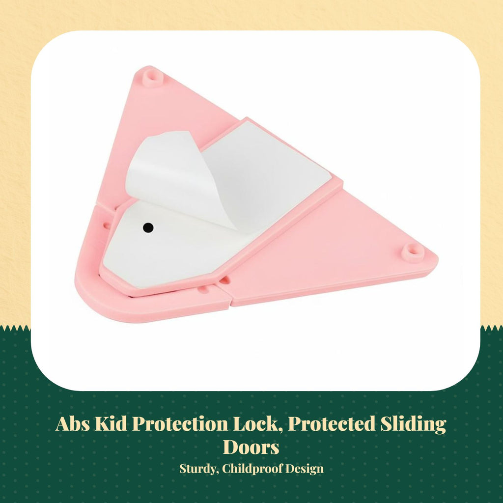 Kid Protection Sliding Pane Lock, Adjustable, No Tools Required, Multi-Purpose Cabinet Drawer Door Latch, Infant Protection Lock for Home, Kitchen, Bedroom
