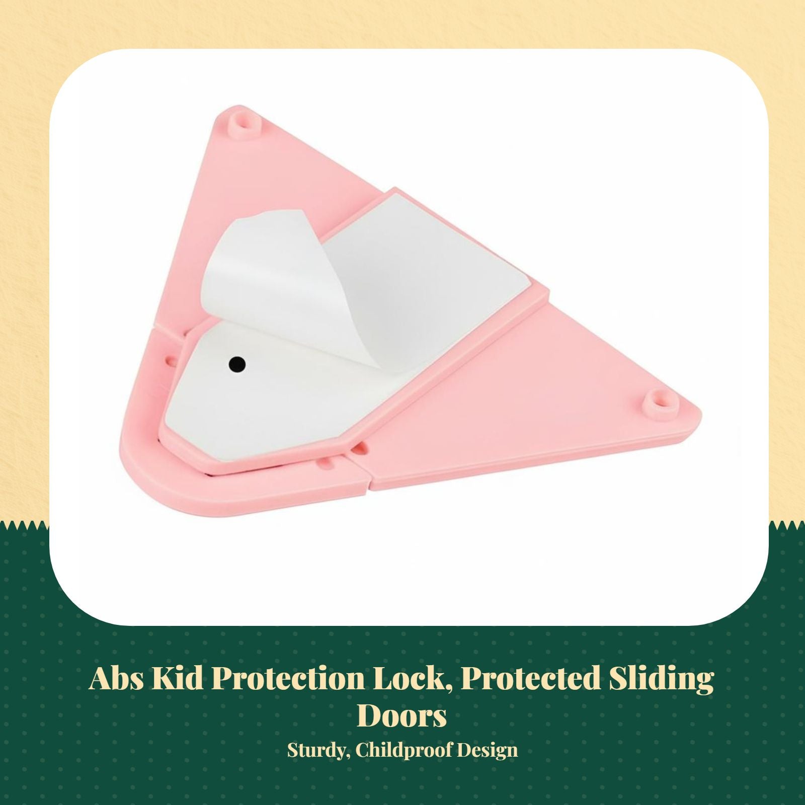Kid Protection Sliding Pane Lock, Adjustable, No Tools Required, Multi-Purpose Cabinet Drawer Door Latch, Infant Protection Lock for Home, Kitchen, Bedroom