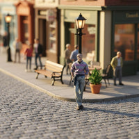 1/64 Scale Man Figure 3D Printed Painted Human Miniature for Collectors