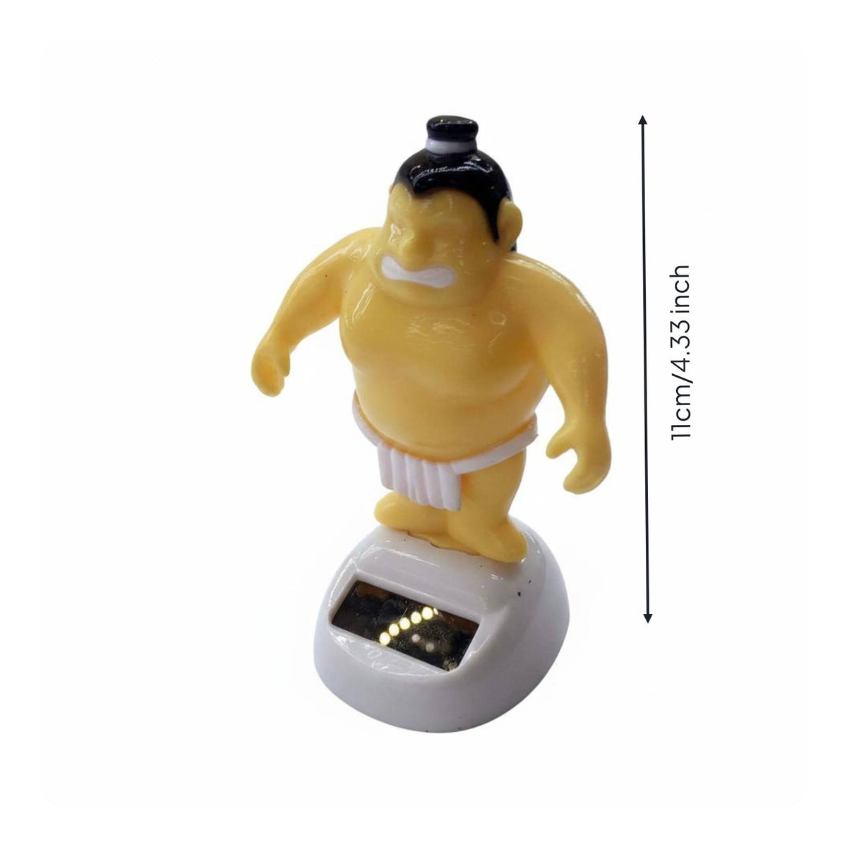 Solar Dancing Sumo Wrestler Figure Auto Swinging Car Accessory for Office Desk