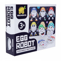 Robot Face Battle Game Early Learning Wooden Expression Matching Game 3+ for Kids