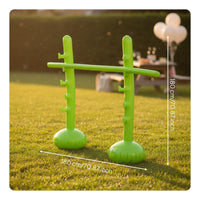 Inflatable High Jump Game Promotes Active Play Portable Party Bend-and-Lower Kit