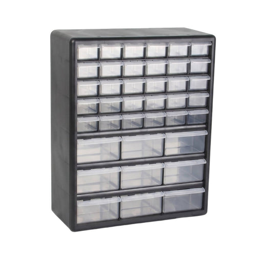 Clear Drawer Organizer Black Frame Storage Drawers for Workshop