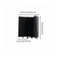 5-Panel Audio-Input Device Isolation Barrier Acoustic Foam Portable Mic